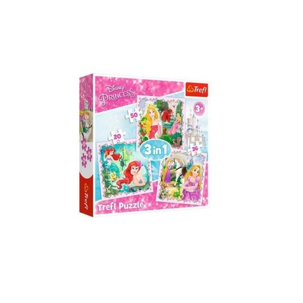 Princesas Puzzle 3 En 1