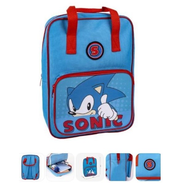 Sonic Mochila Asas 31Cm