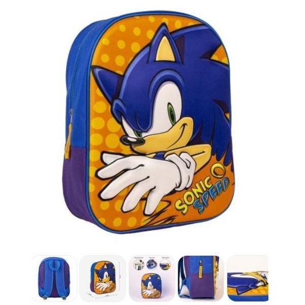 Sonic Mochila 3D 31Cm