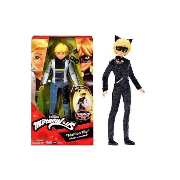 Bandai - Miraculous Ladybug Y Cat Noir - Muñeca Con Lentejuelas - Marinette - Muñeca De 26 Cm - P50375