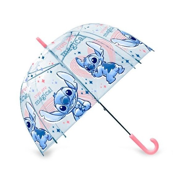 Disney Stitch Paraguas Transparente Manual 46Cm