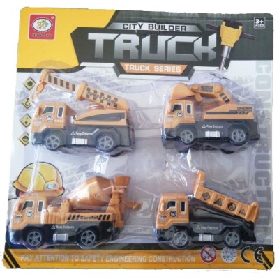 Set De 4 Vehículos De Construcción