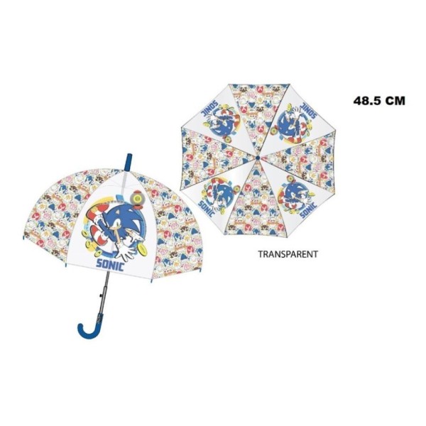 Sonic Paraguas Transparente Automatico 46Cm