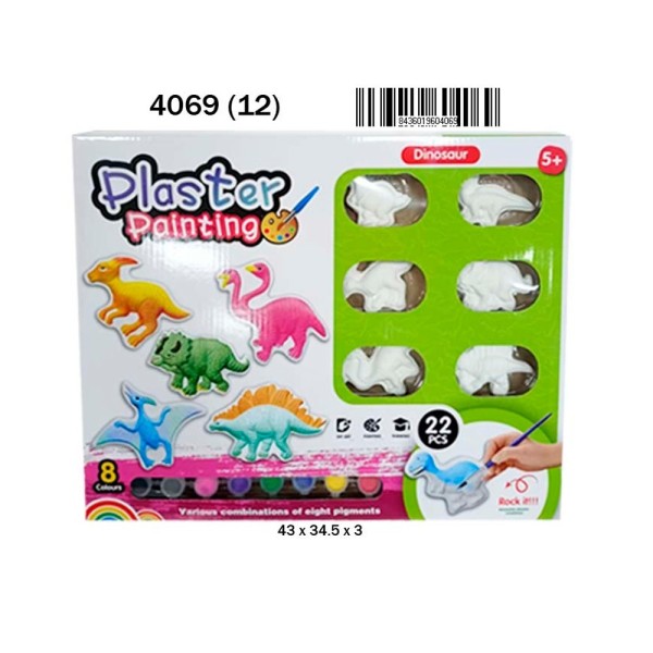 Dinosaurio AB4069 Set 6 dinosaurios para pintar