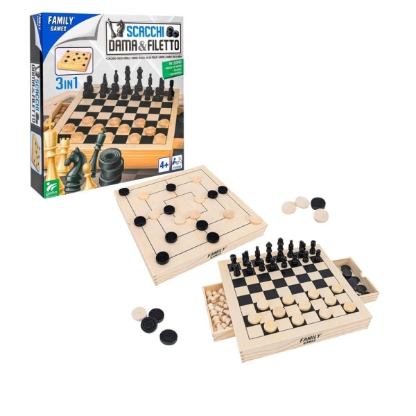 Tablero De Juego De Madera Ajedrez/Merels