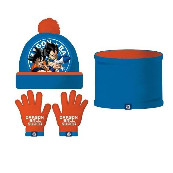 Dragon Ball Set Gorro Ponpon Y Braga Cuello Y Guantes