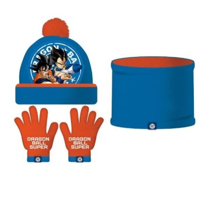 Dragon Ball Set Gorro Ponpon Y Braga Cuello Y Guantes