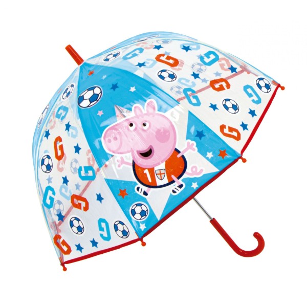 George-Peppa Pig Paraguas Transparente Manual 48Cm