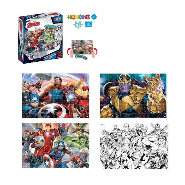 Avengers Puzzle Lenticular  150Pcs 45,7X30,4Cm