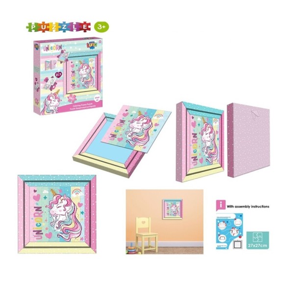 Unicornio Puzzle Marco 64Pcs 27X27Cm