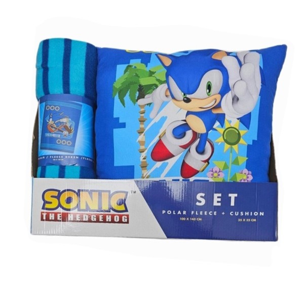 Sonic Set Manta Polar 100*140 Con Cojin 35*35