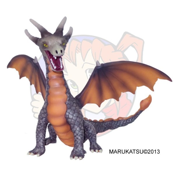 DRAGON SENTADO_MARRON NARANJA 12 X 13CM