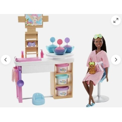 New Barbie Face Mask Spa Day Playset