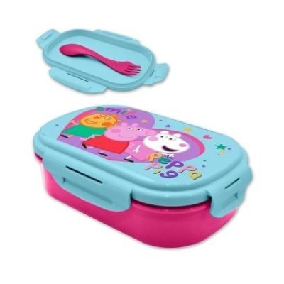 Peppa Pig Sandwichera Con Cubierto