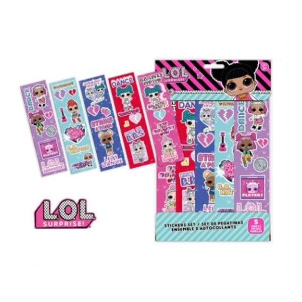LOL SET PEGATINAS 5 HOJAS