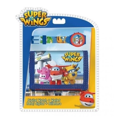 SUPER WINGS RELOJ DIGITAL CON BILLETERO