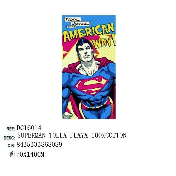 Superman Toalla De Playa 100%Cotton 70X140Cm
