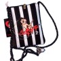 Betty Boop Bolsito Bandolera Ralla Blanco Negro Star