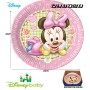 6 Platos De Papel 20Cm. Baby Minnie