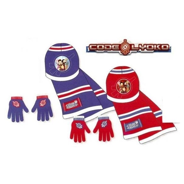 Codigo Lyoko Conjunto Gorro + Bufanda + Guantes