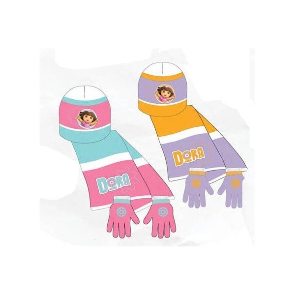 Gorro + Bufanda + Guantes Dora