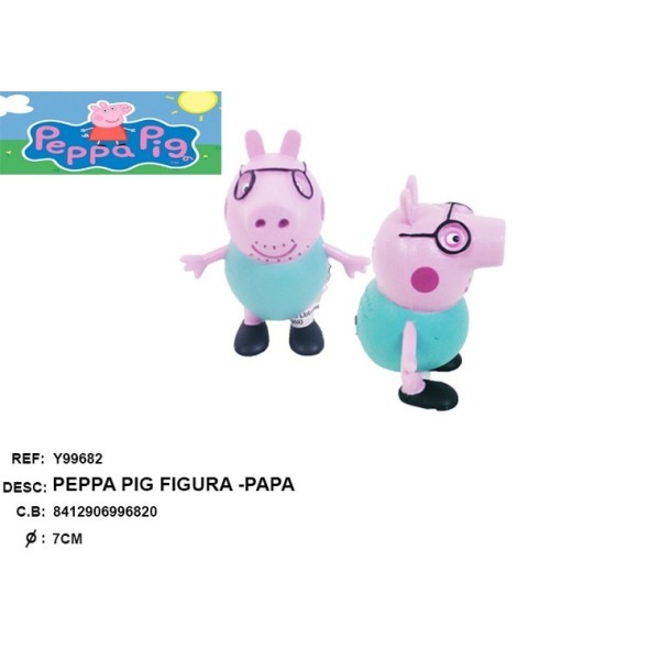 Figura Papa Pig -Peppa Pig 7Cm-Comansi