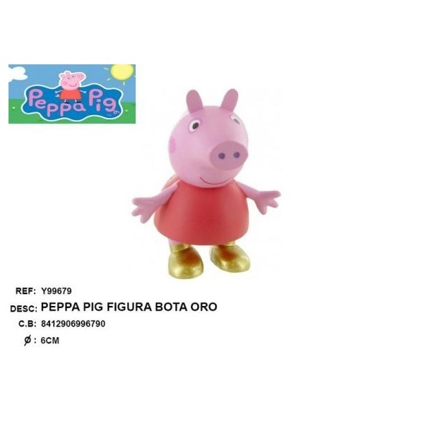 Figura Peppa Pig Bota De Oro 6Cm-Comansi