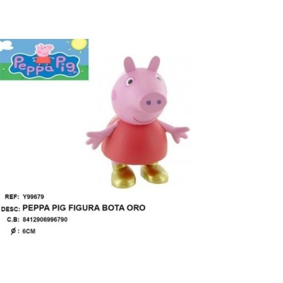 Figura Peppa Pig Bota De Oro 6Cm-Comansi