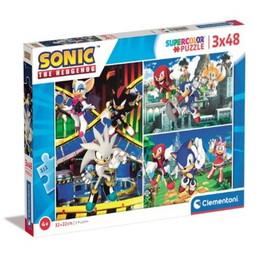 Sonic Puzzle  Supercolor 3X48 Piezas