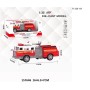 1:32 Coche Metalico Bombero Con Caño De Pistola Agua 16*6.5*7Cm