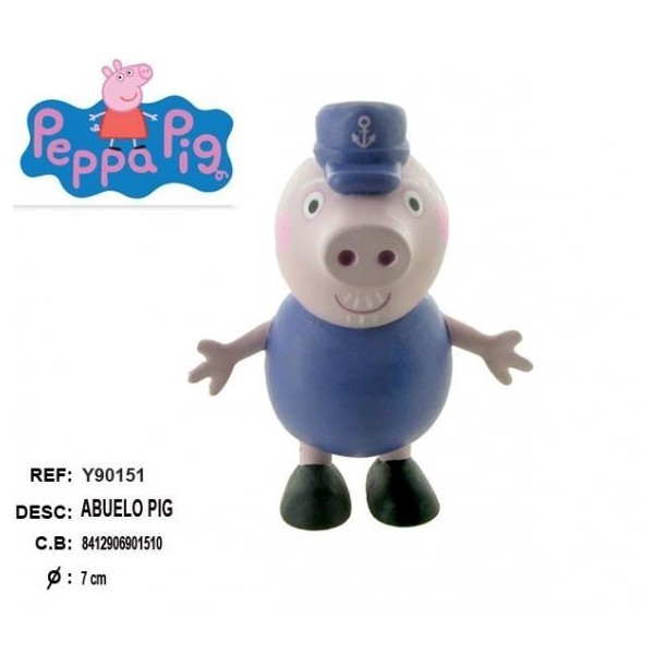 Figura Abuelo Pig - Peppa Pig 7Cm-Comansi