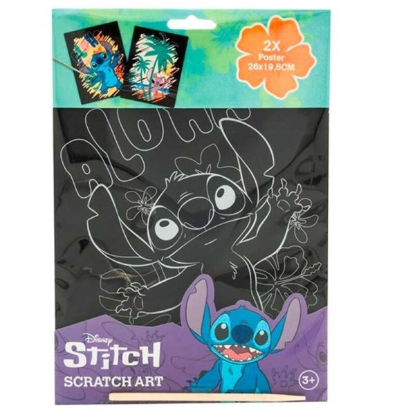 Stitch Disney Set Papeleria Scratch Art