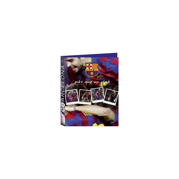 Fcb Carpeta Carton Folio 4 Anillas  Pack 2Unidads