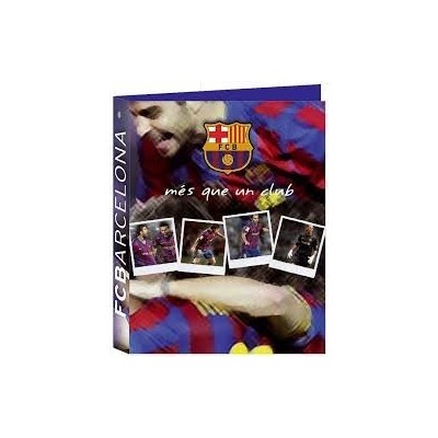 Fcb Carpeta Carton Folio 4 Anillas  Pack 2Unidads