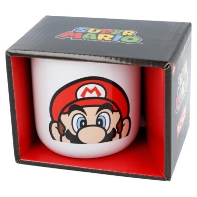 Super Mario Taza Ceramica Desayuno 400 Ml En Caja Regalo