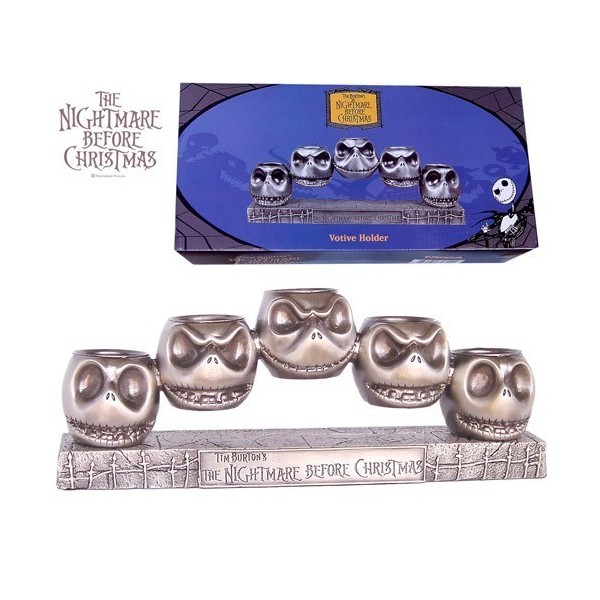 Portavelas Metal De 5 Cabezas Jack Porta-Vel Pesadillas Antes De Navidad