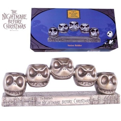 Portavelas Metal De 5 Cabezas Jack Porta-Vel Pesadillas Antes De Navidad