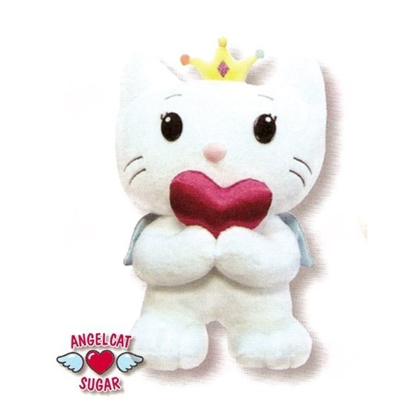 Angel Cat Peluche 35Cm Con Corazon