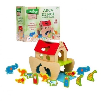 Jugete De Madera Arca Di Noe 13Piezas 24.5X21.5Cm