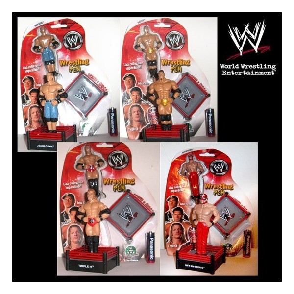 Luchadores En Ring (Stand Y Boligrafos). Figura 11Cm Y Ring 6X6Cm