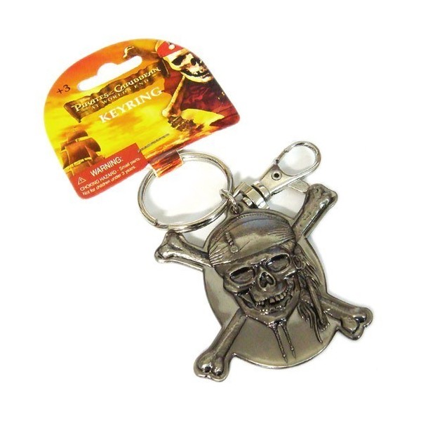 Pirata Del Caribe Llavero Metal Escudo