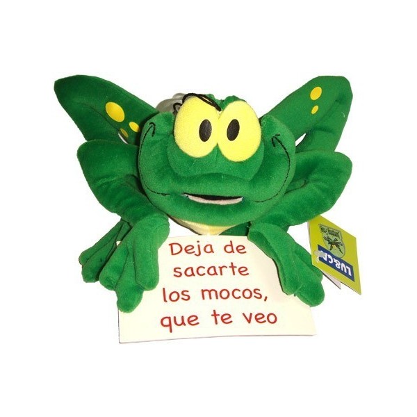 Peluche Rana Loca 20 Cm:  Deja De Sacarte Los Mocos. Que Te Veo