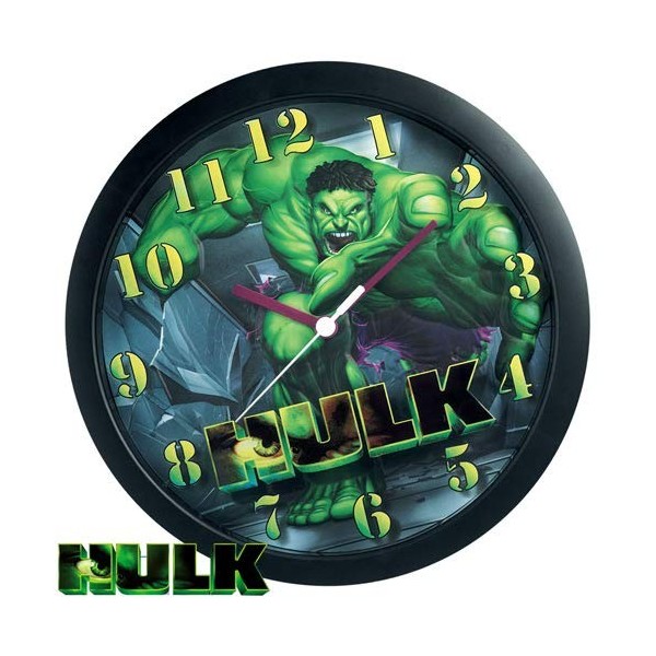 B08P296Np2 Reloj De Pared , Esfera Luminoso En Oscuro,23 Cm Diámetro, Panel Negro Marco , Funciona Con Pilas, Color Negro Y Verd