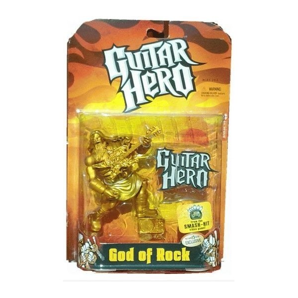 Figura Guitar Hero God Of Rock Dorado / Figura Articulada En Blister