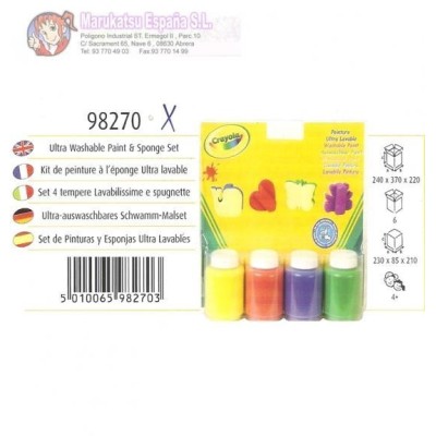 Set De Pinturas Y Esponjas Ultra Lavables