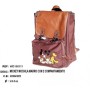 Mickey Mochila Marron Con 2 Compartamiento 35 X 45Cm