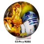 R2-D2 Y C3-Po En Platito Decoracion Star War