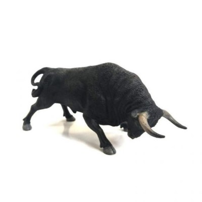 Toro Bravo Negro Zaino Embistiendo