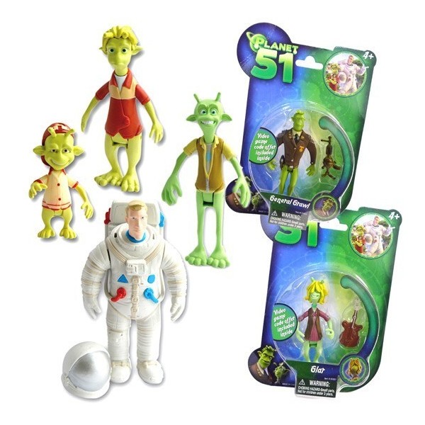 Planet 51 Pack 6 Figuras Articuladas En Blister Individual