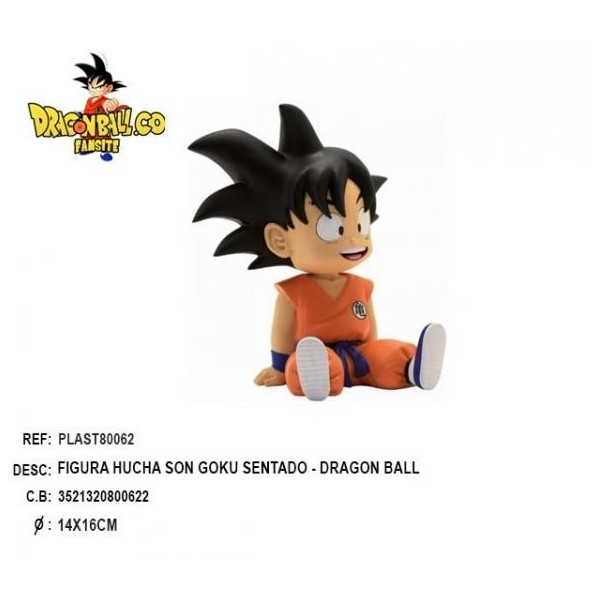 Dragon Ball Son Goku Sentado Mini Hucha 13,5Cm